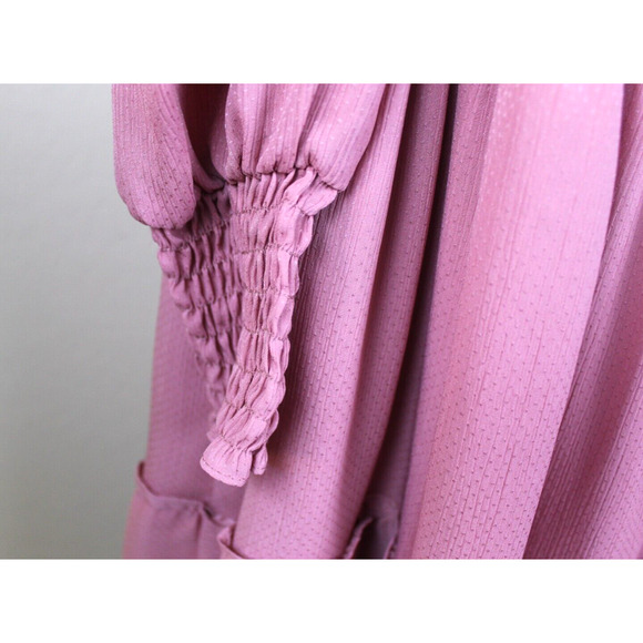 Misa Los Angeles Dress Womens Small Pink Boho Ruffle Tiered Romantic Flowy - Picture 6 of 10